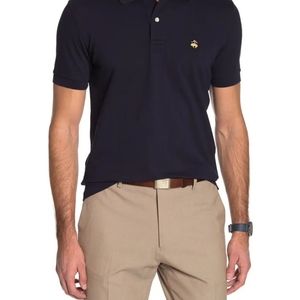 Brand New - Slim Fit Brooks Brothers Mens Short Sleeve Polo Shirt - Navy Blue